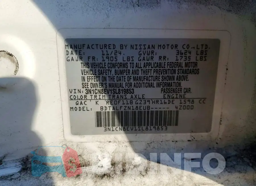 3N1CN8EV1SL819853 Photo# 12