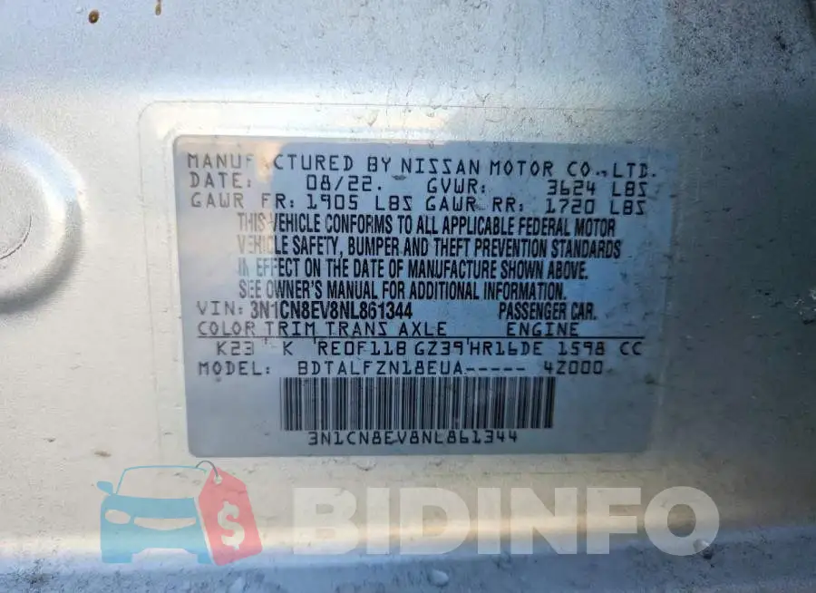 3N1CN8EV8NL861344 Photo# 12
