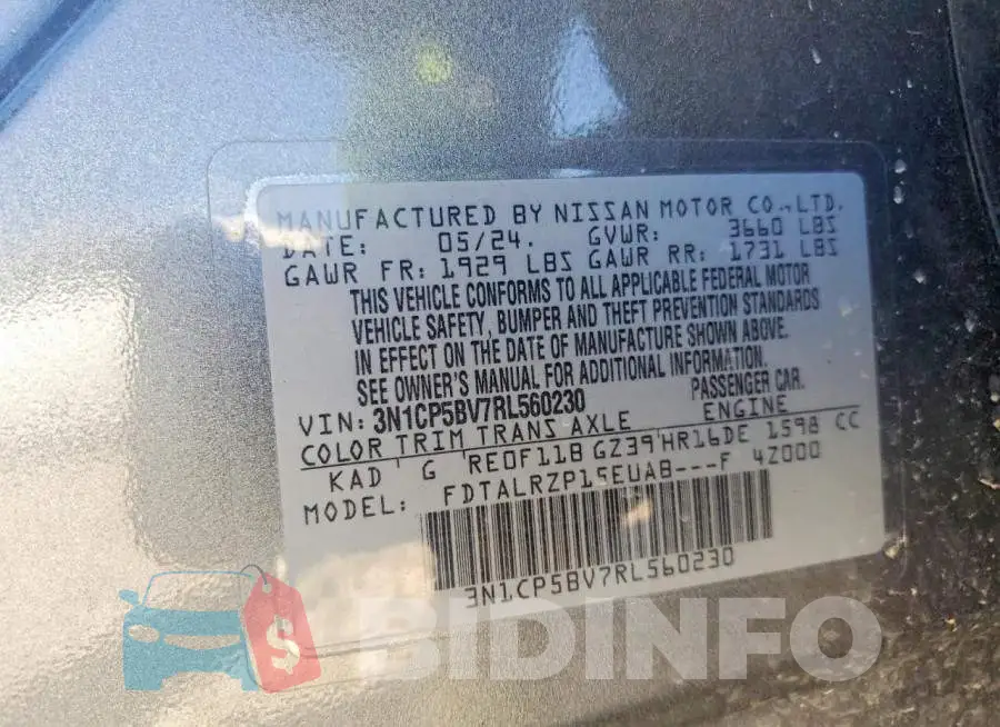 3N1CP5BV7RL560230 Photo# 13