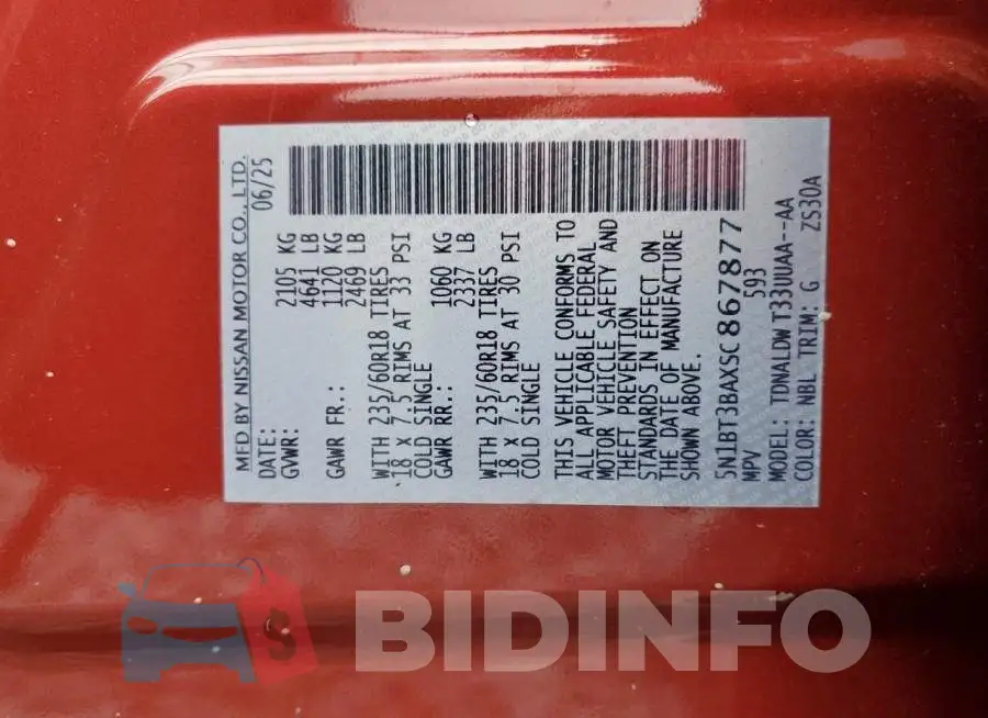 5N1BT3BAXSC867877 Photo# 14