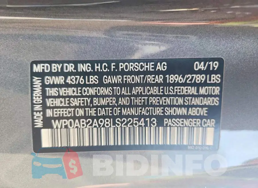 WP0AB2A98LS225413 Photo# 12
