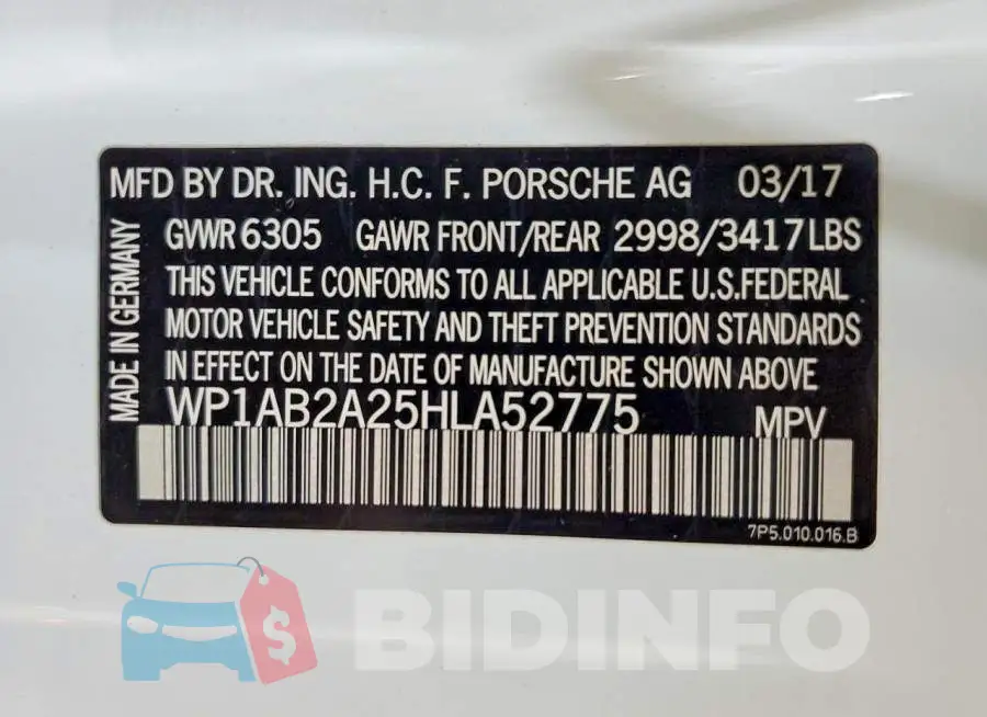 WP1AB2A25HLA52775 Photo# 13