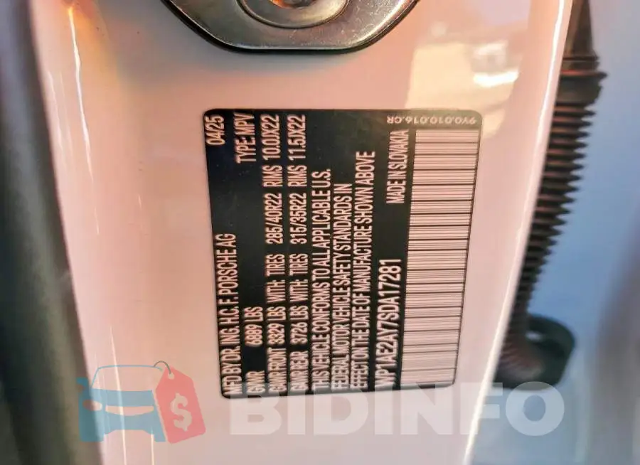 WP1AE2AY7SDA17281 Photo# 14