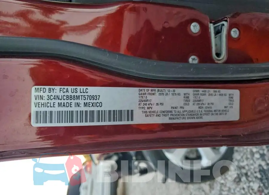 3C4NJCBB8MT570937 Photo# 13
