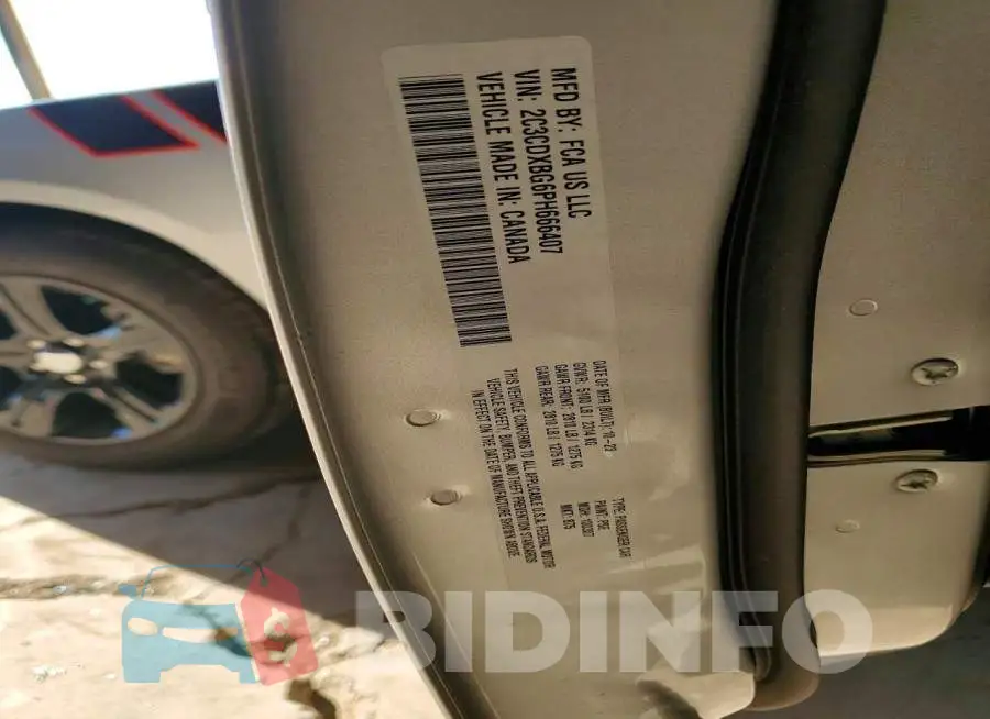 2C3CDXBG6PH666407 Photo# 12