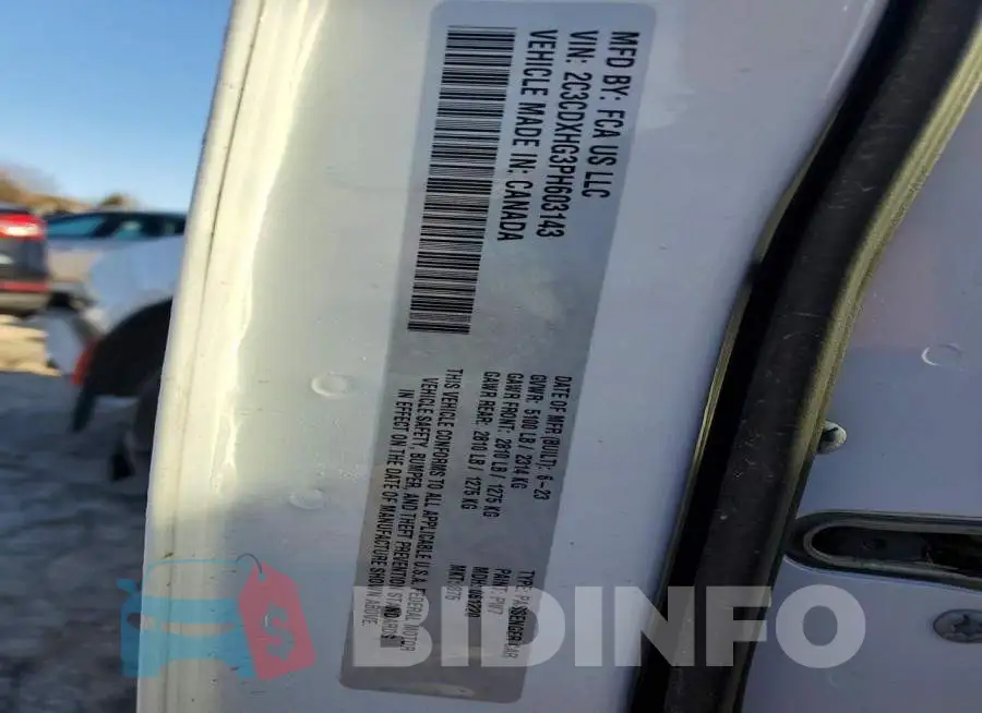 2C3CDXHG3PH603143 Photo# 13