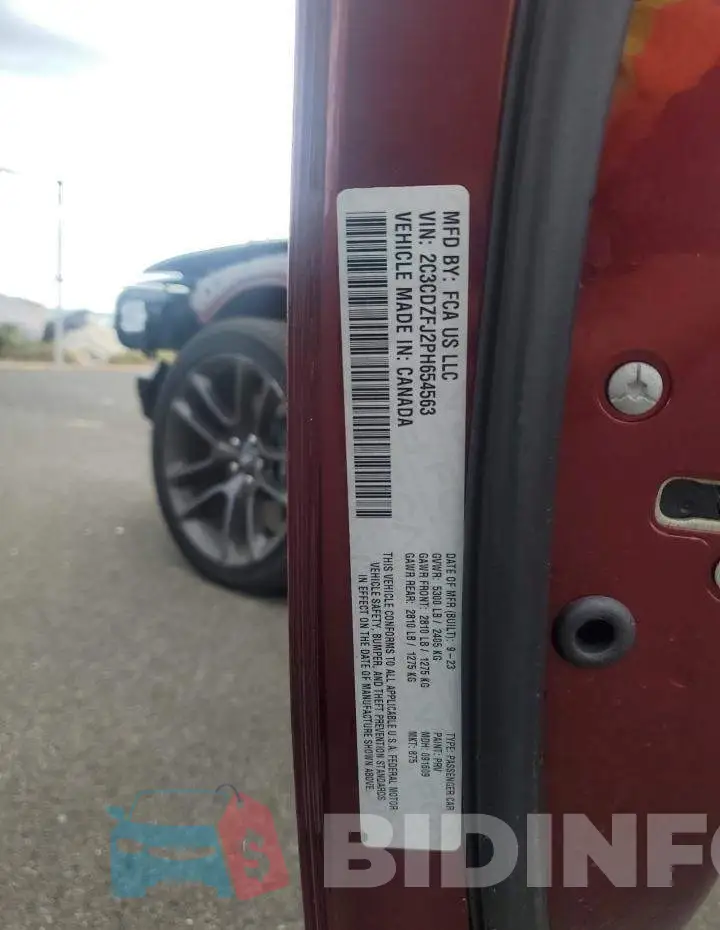2C3CDZFJ2PH654563 Photo# 12