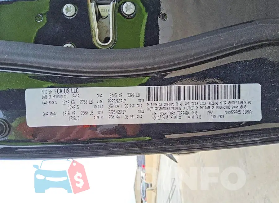 3C4PDCAB4JT303484 Photo# 13