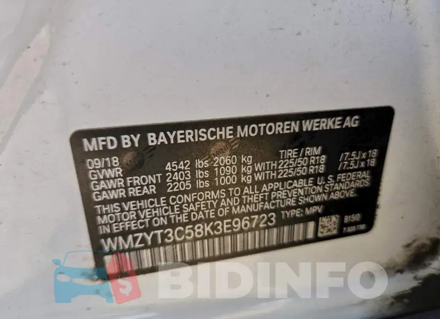 WMZYT3C58K3E96723 Photo# 12