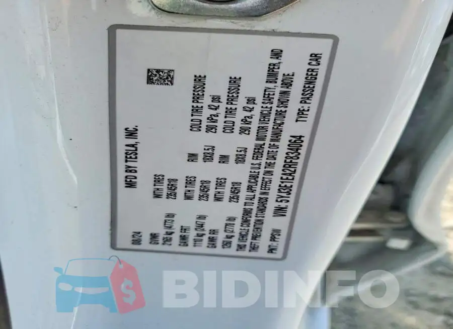 5YJ3E1EA2RF834064 Photo# 12