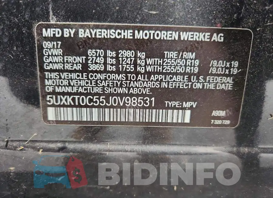 5UXKT0C55J0V98531 Photo# 13