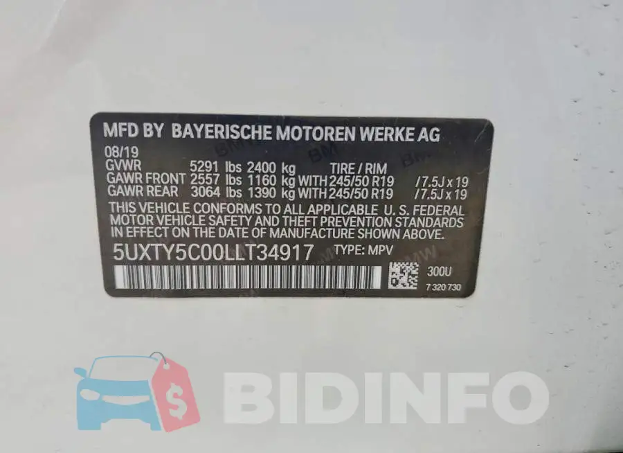5UXTY5C00LLT34917 Photo# 13