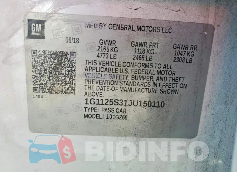 1G1125S31JU150110 Photo# 13