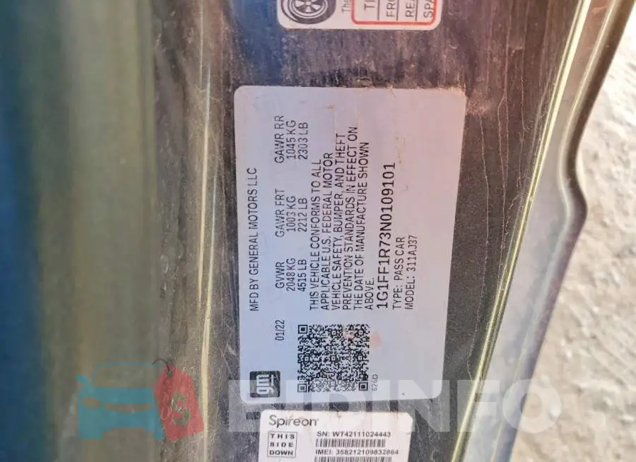 1G1FF1R73N0109101 Photo# 13