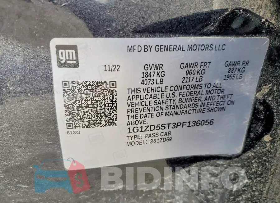 1G1ZD5ST3PF136056 Photo# 13