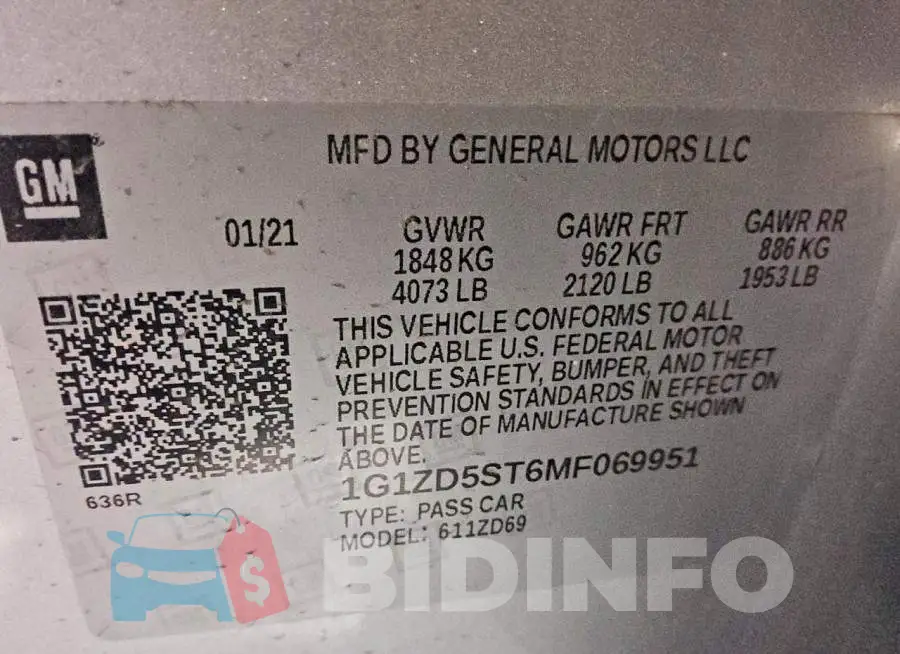1G1ZD5ST6MF069951 Photo# 12