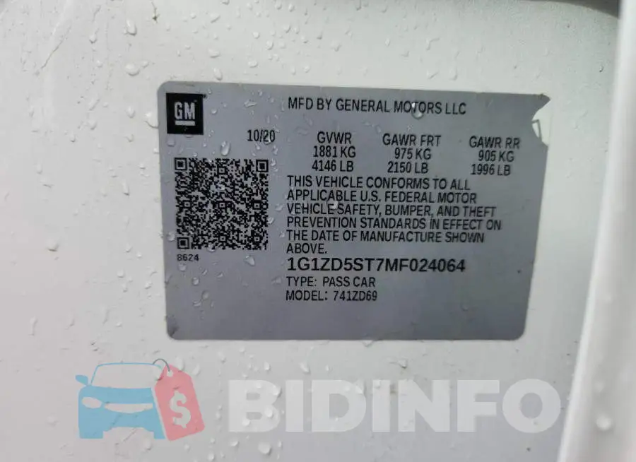 1G1ZD5ST7MF024064 Photo# 12