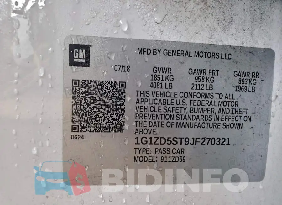 1G1ZD5ST9JF270321 Photo# 12