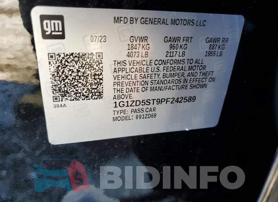 1G1ZD5ST9PF242589 Photo# 12