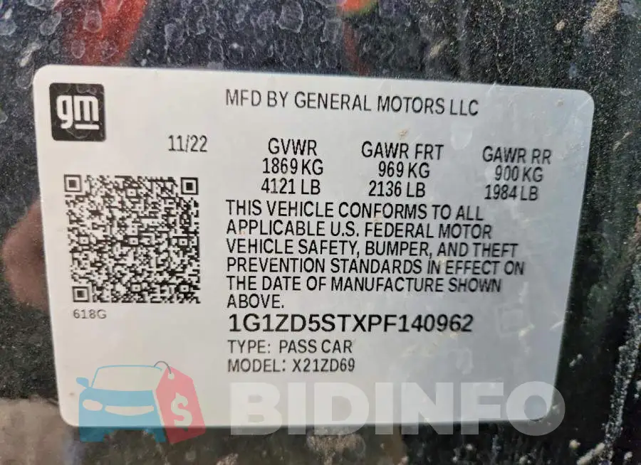 1G1ZD5STXPF140962 Photo# 12