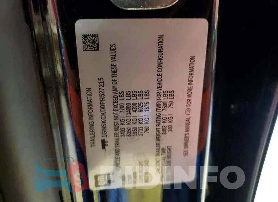 1GNSKCKD0PR527215 Photo# 12