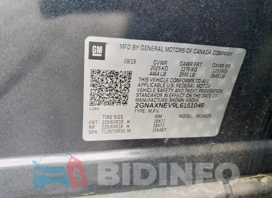 2GNAXNEV9L6151049 Photo# 12