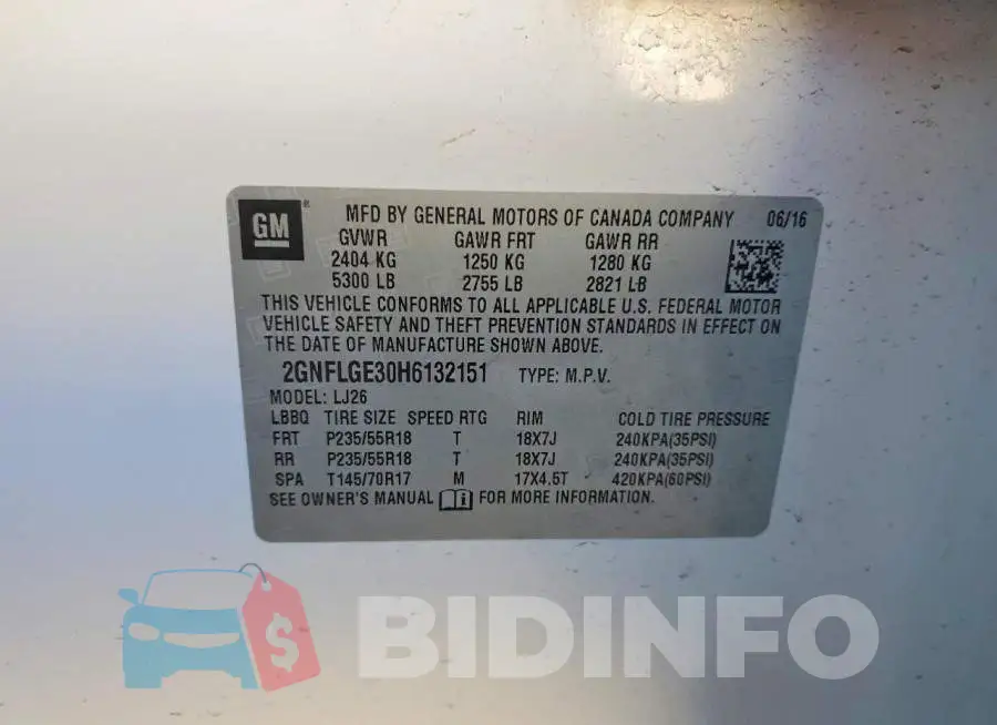 2GNFLGE30H6132151 Photo# 14