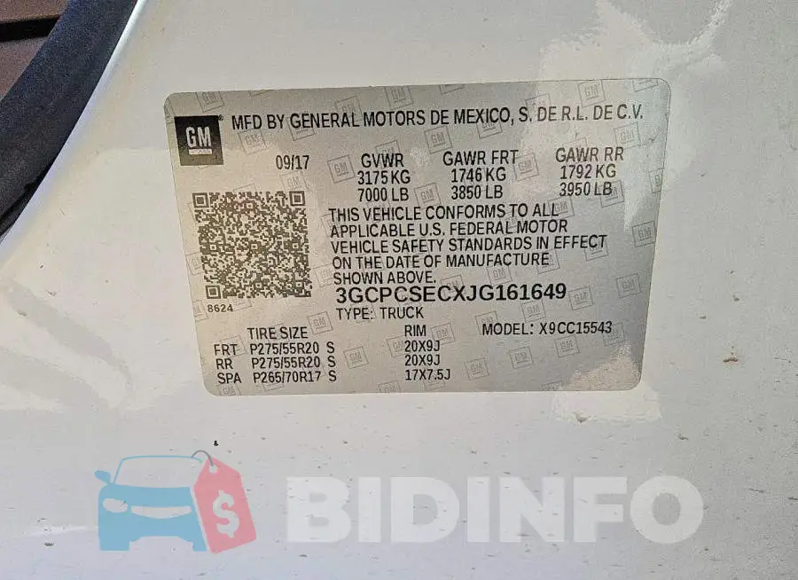 3GCPCSECXJG161649 Photo# 12