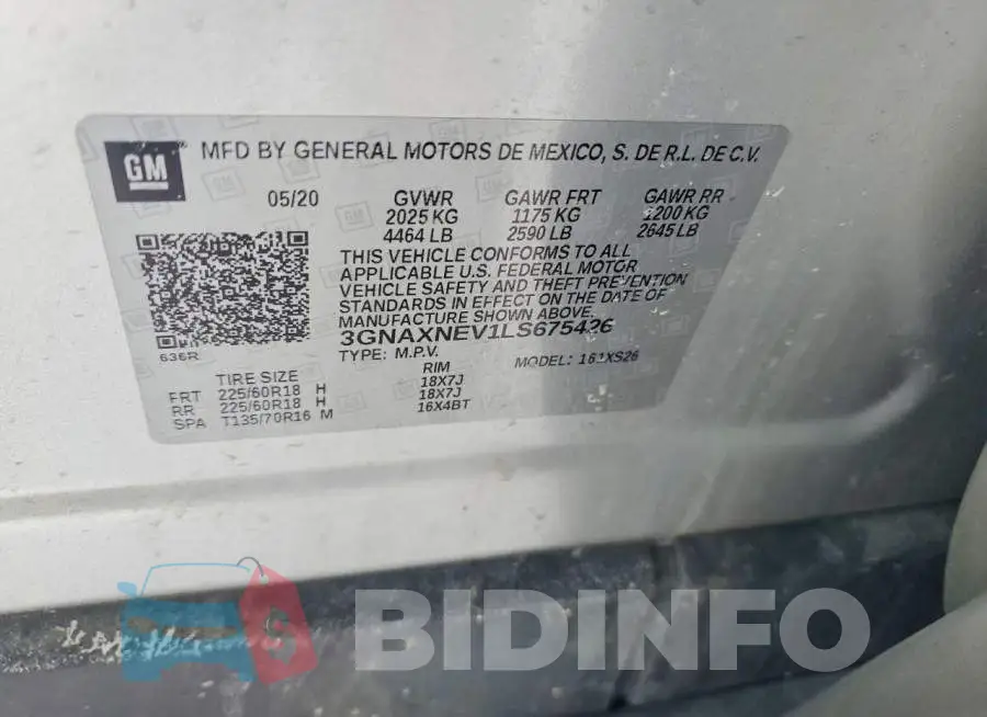 3GNAXNEV1LS675426 Photo# 12