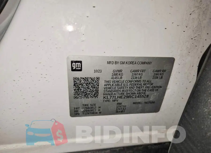 KL77LHE29RC145528 Photo# 13