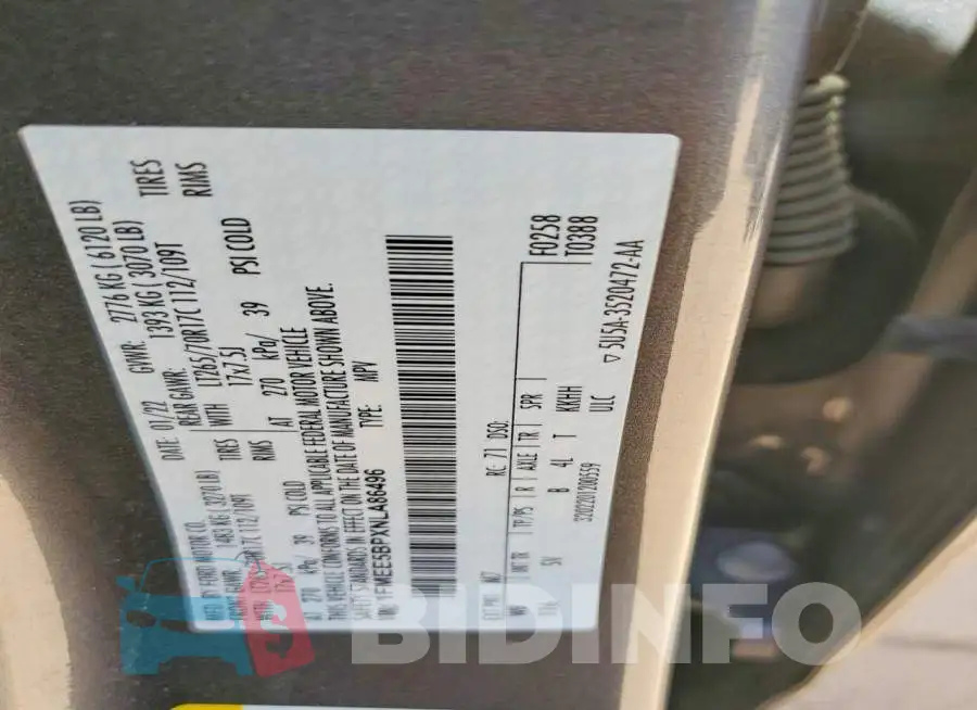 1FMEE5BPXNLA86496 Photo# 13