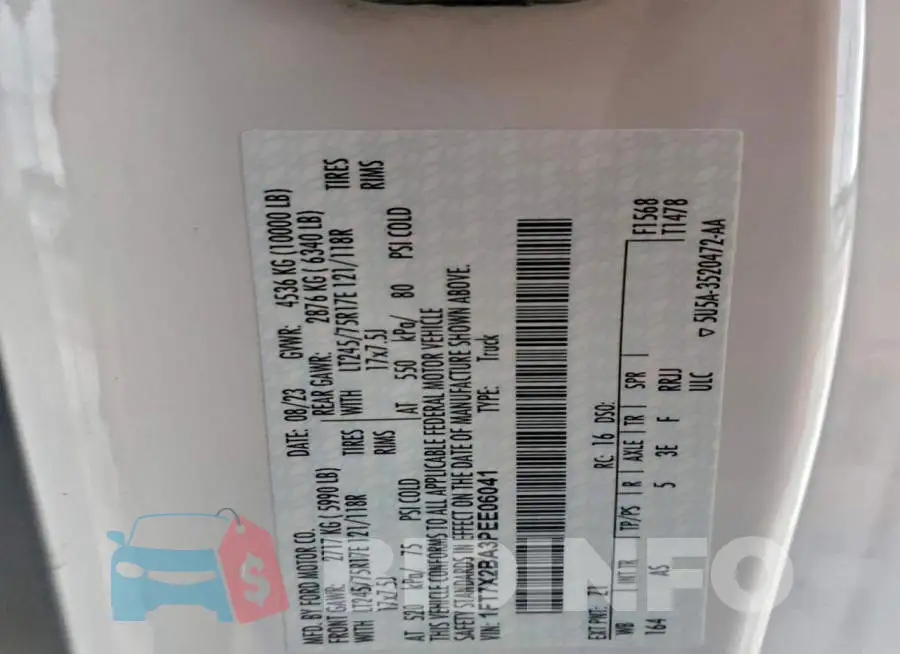 1FT7X2BA3PEE06041 Photo# 12