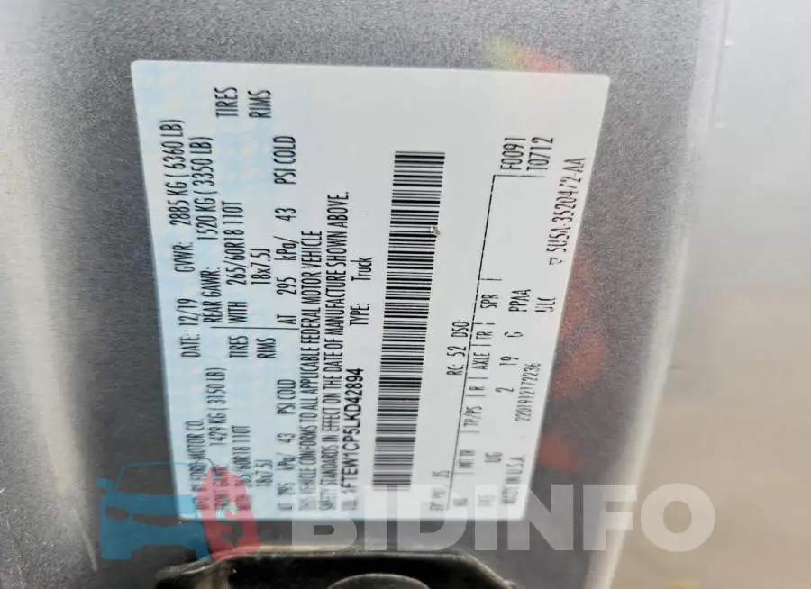 1FTEW1CP5LKD42894 Photo# 12