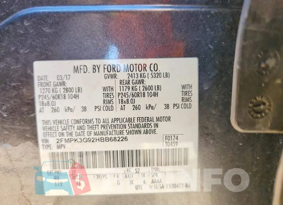2FMPK3G92HBB68226 Photo# 13