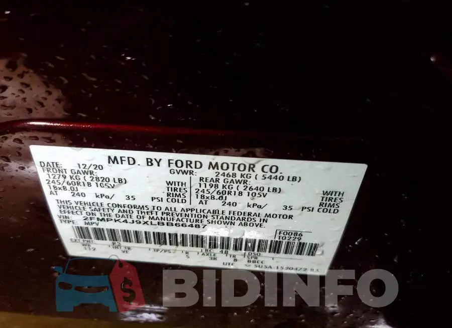 2FMPK4J9XLBB66487 Photo# 13