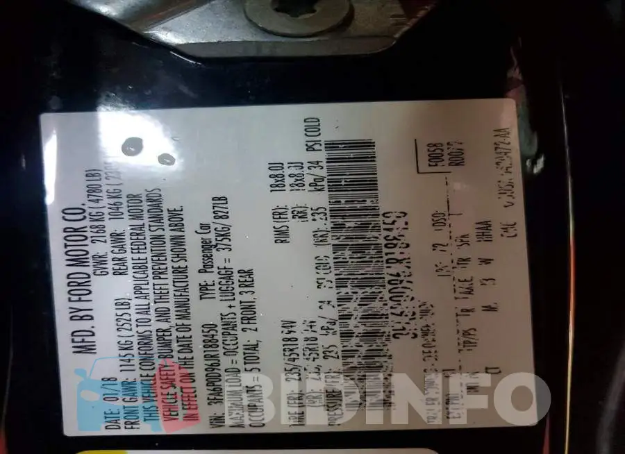 3FA6P0D96JR188450 Photo# 13