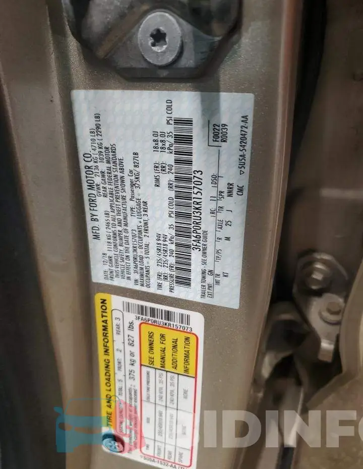 3FA6P0RU3KR157073 Photo# 12