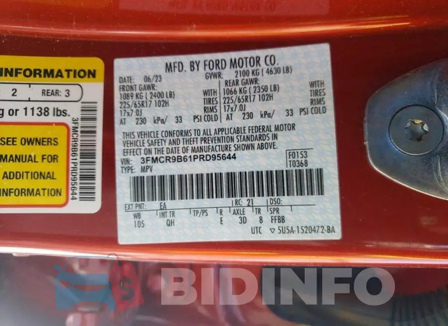 3FMCR9B61PRD95644 Photo# 14