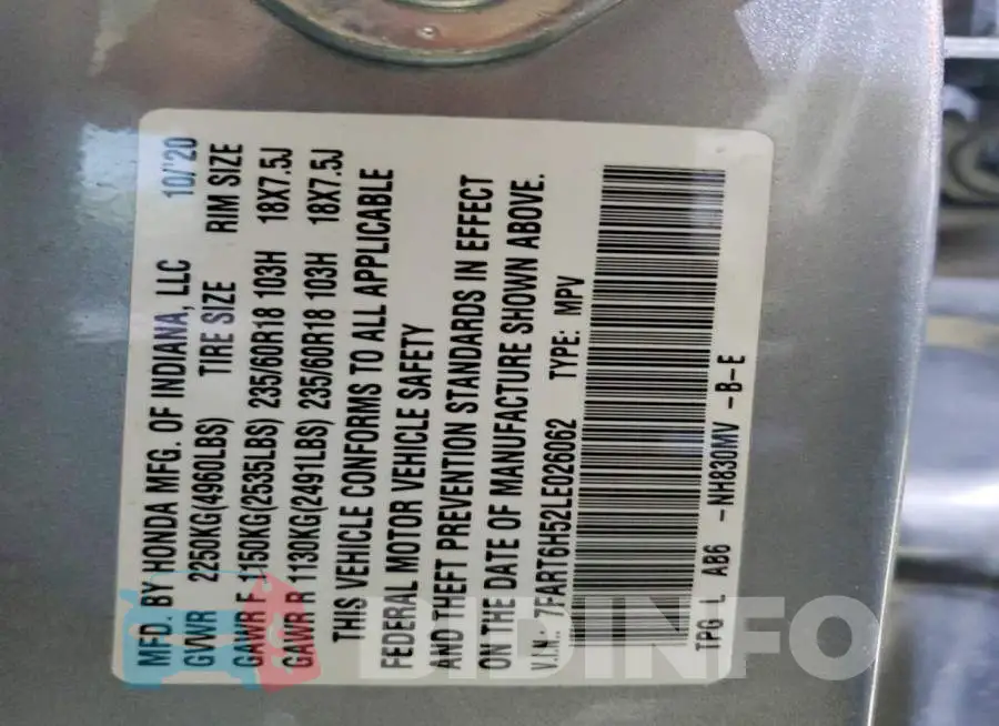 7FART6H52LE026062 Photo# 13