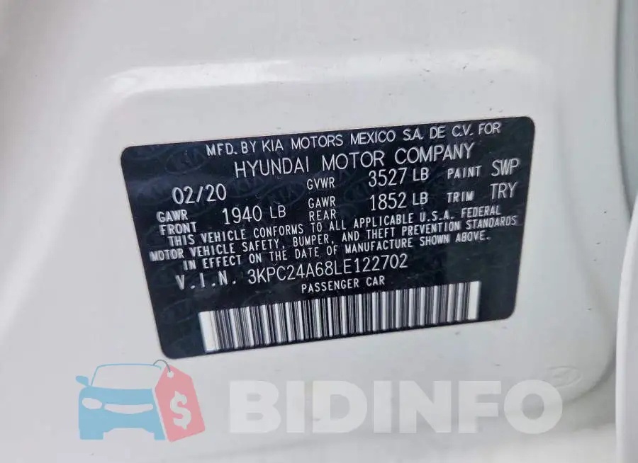 3KPC24A68LE122702 Photo# 12