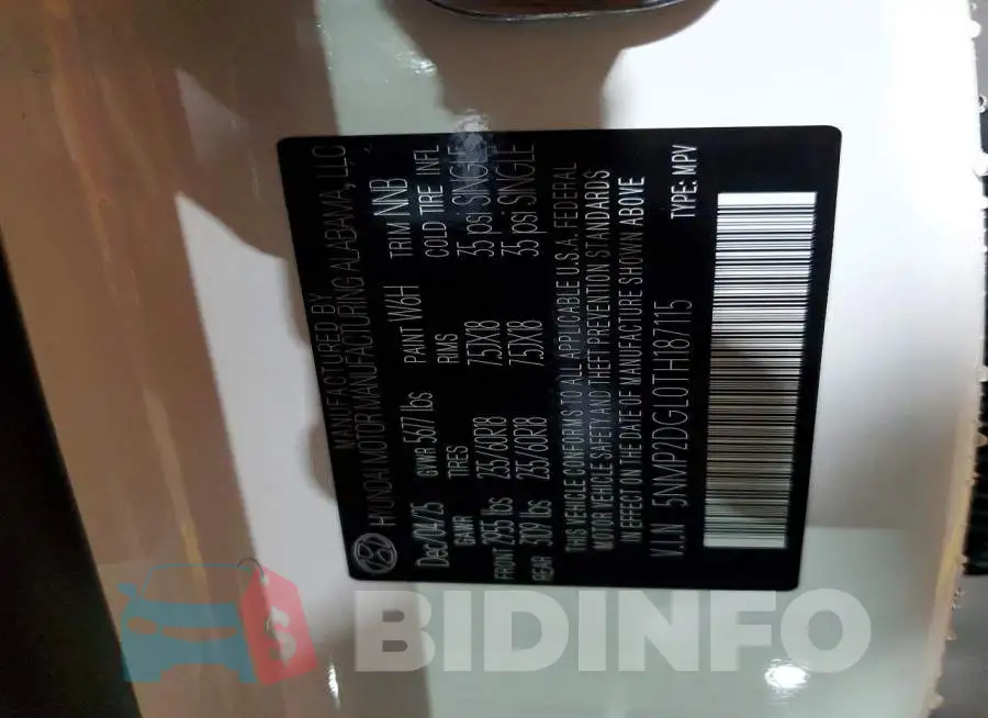 5NMP2DGL0TH187115 Photo# 13