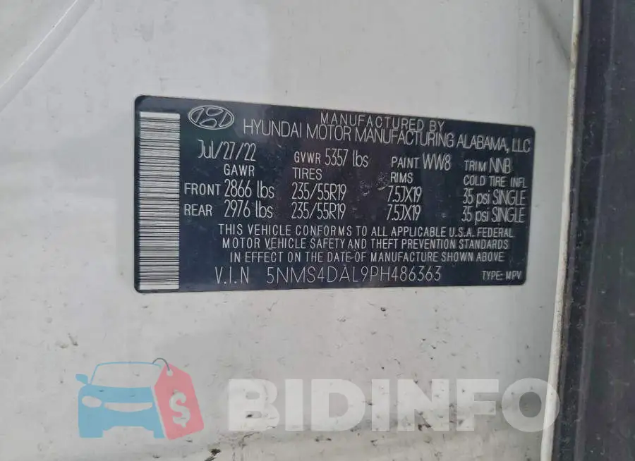 5NMS4DAL9PH486363 Photo# 13