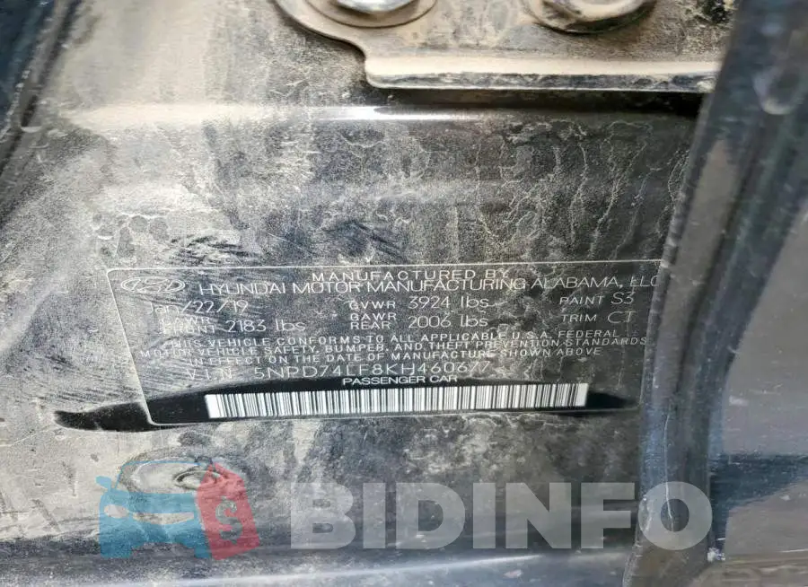 5NPD74LF8KH460677 Photo# 12