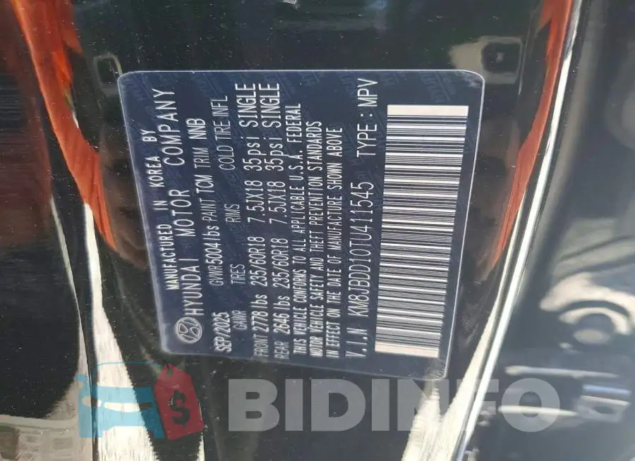KM8JBDD10TU411545 Photo# 12