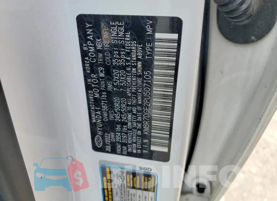 KM8R7DGE2PU507105 Photo# 13