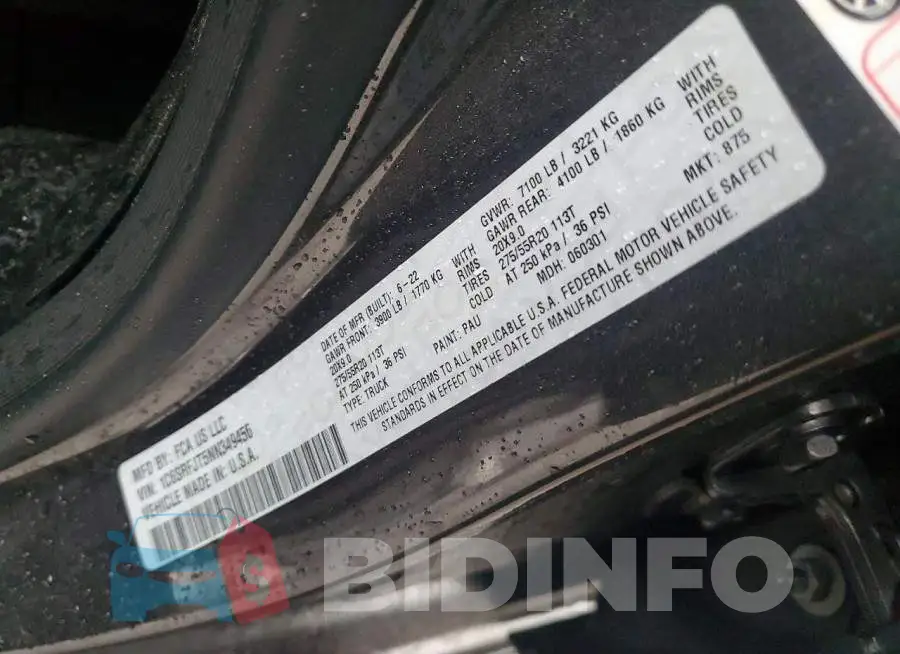 1C6SRFJT5NN349456 Photo# 12