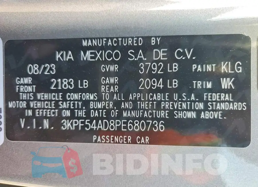 3KPF54AD8PE680736 Photo# 12