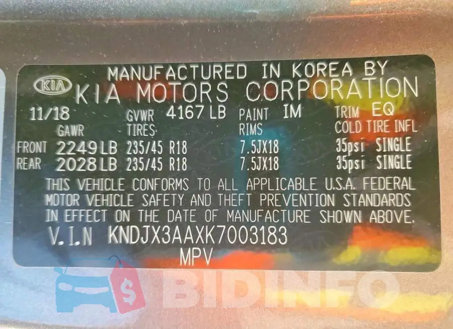KNDJX3AAXK7003183 Photo# 12