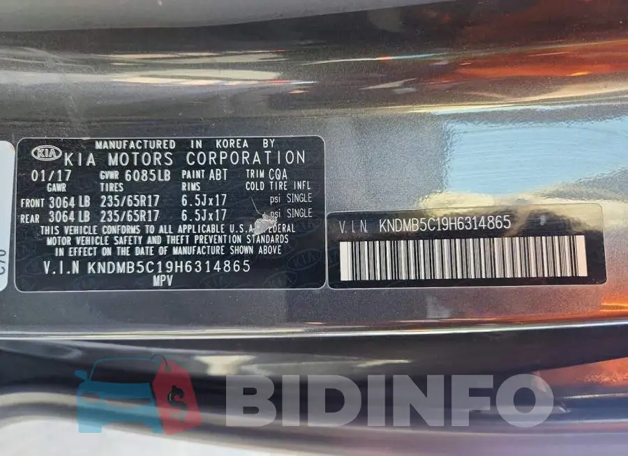 KNDMB5C19H6314865 Photo# 13