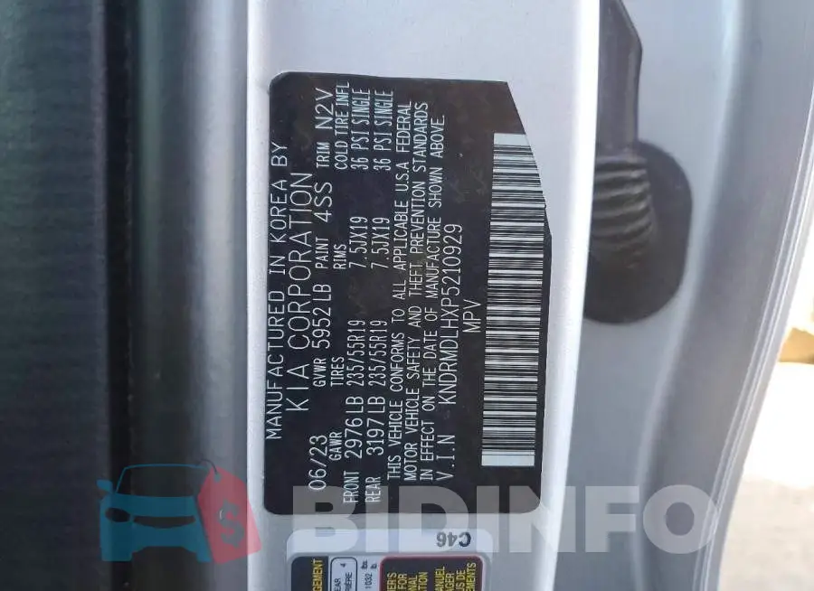 KNDRMDLHXP5210929 Photo# 14